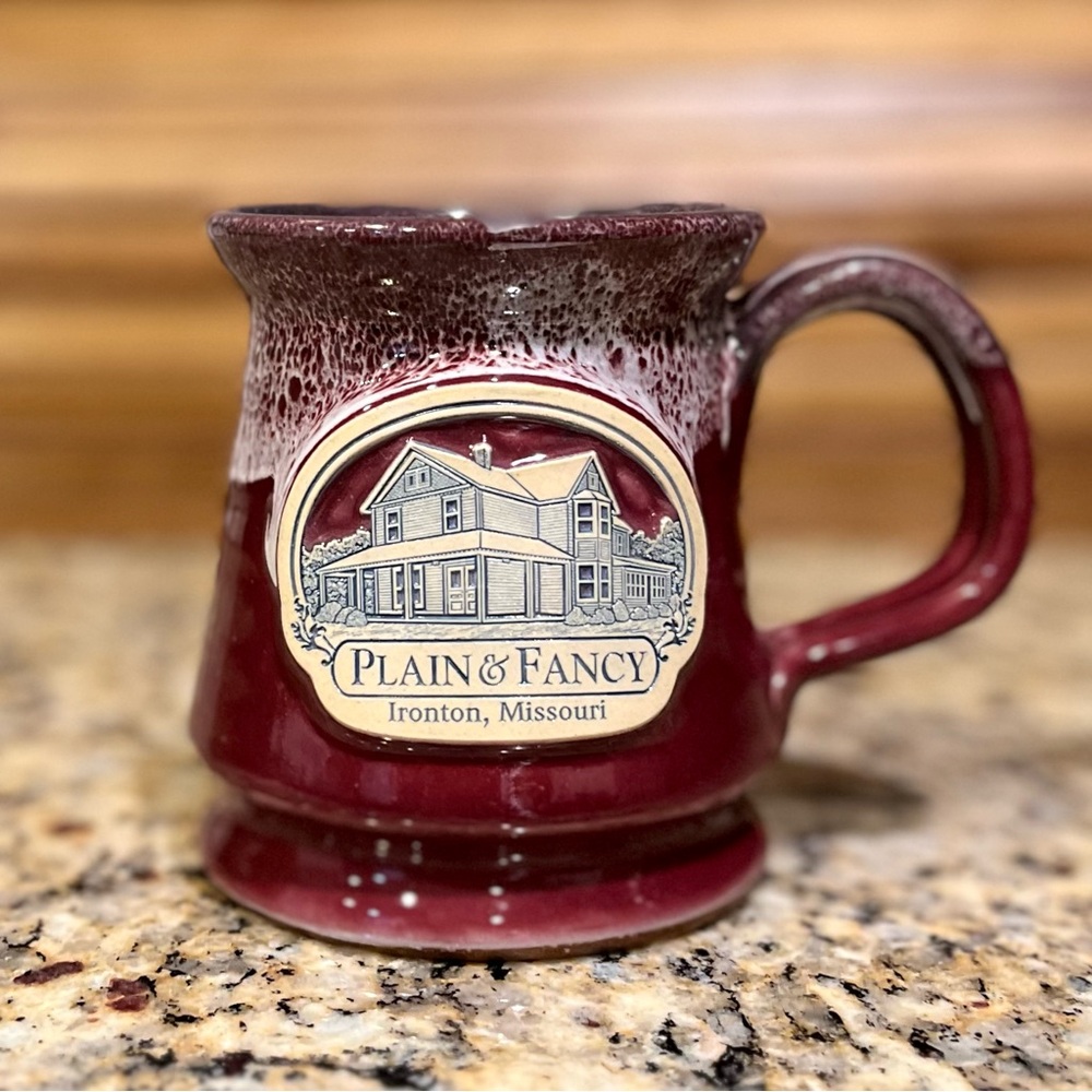 Deneen Pottery Hand Thrown Pottery Mug Coffee Cup Ironton Missouri Plain & Fancy